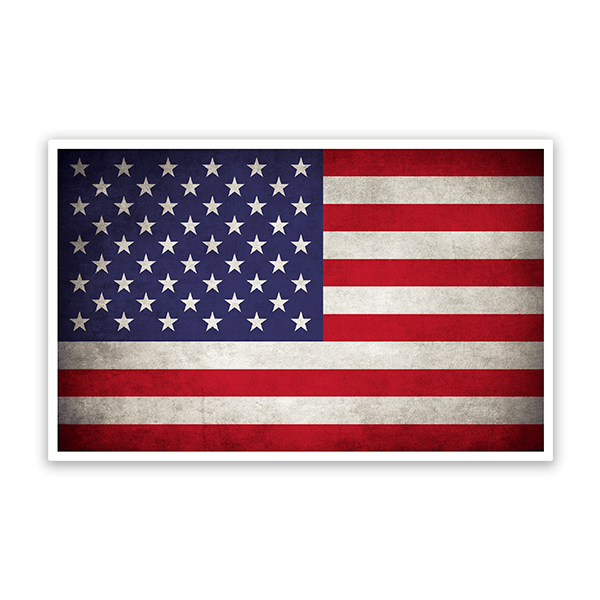 Pegatinas: Bandera Estados Unidos antigua 0