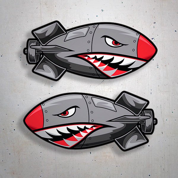 Pegatinas: Bombas Nucleares Tiburón 1