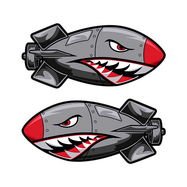 Pegatinas: Bombas Nucleares Tiburón