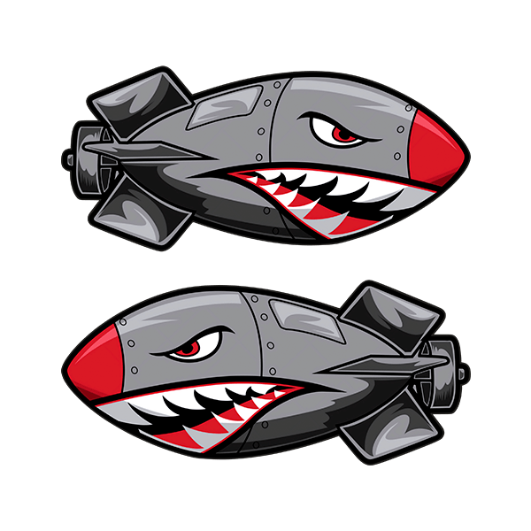 Pegatinas: Bombas Nucleares Tiburón