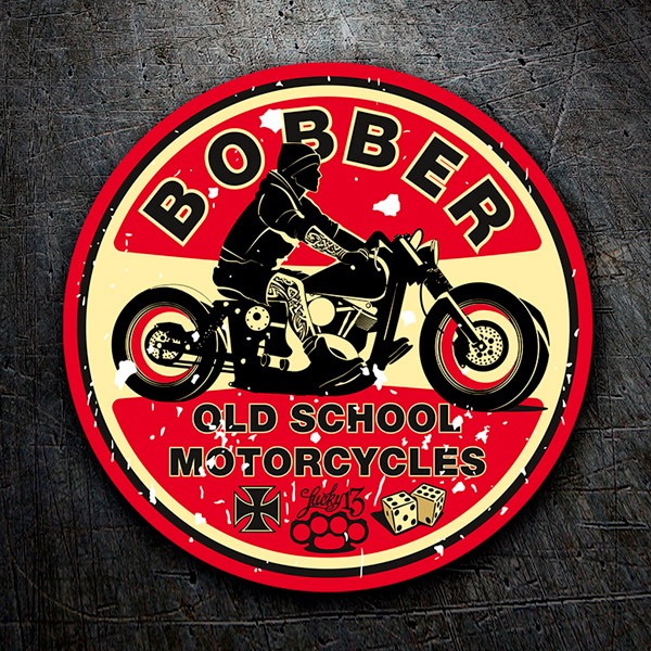 Pegatinas: Bobber Old School Motorcycles 1