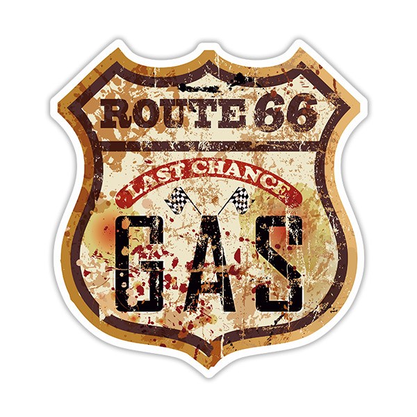 Pegatinas: Route 66 Gas