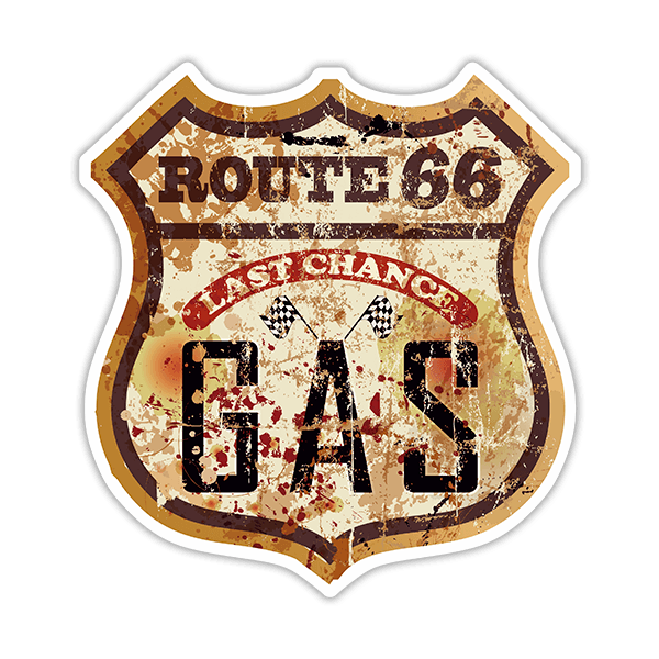 Pegatinas: Route 66 Gas