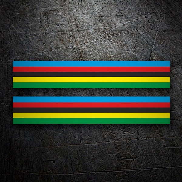 Pegatinas: Franjas Horizontales en Colores para Bicicleta