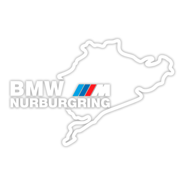 Pegatinas: Contorno Circuito N&uuml;rburgring con Texto BMW NURBUR