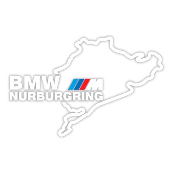 Pegatinas: Contorno Circuito N&uuml;rburgring con Texto BMW NURBUR