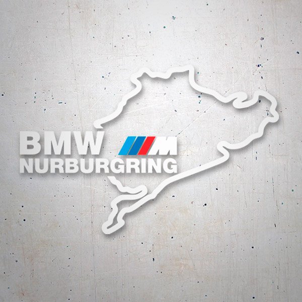Pegatinas: Contorno Circuito N&uuml;rburgring con Texto BMW NURBUR