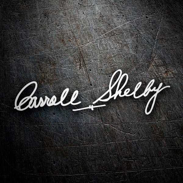 Pegatinas: Carroll Shelby Firma
