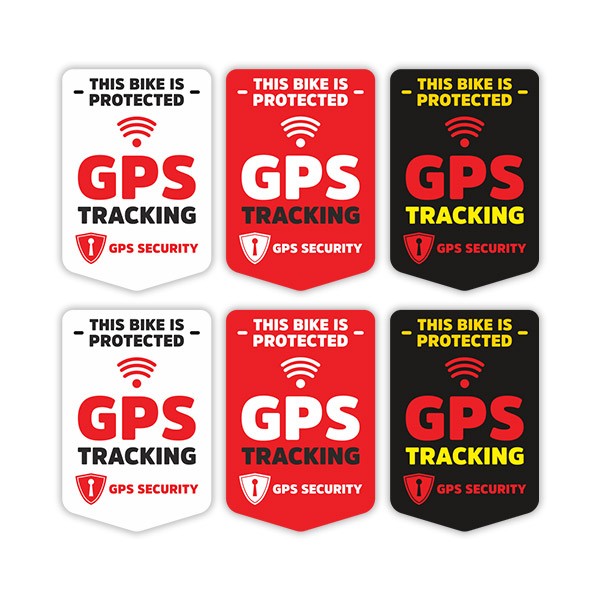 Pegatinas: Set 6X Seguridad por GPS de bici