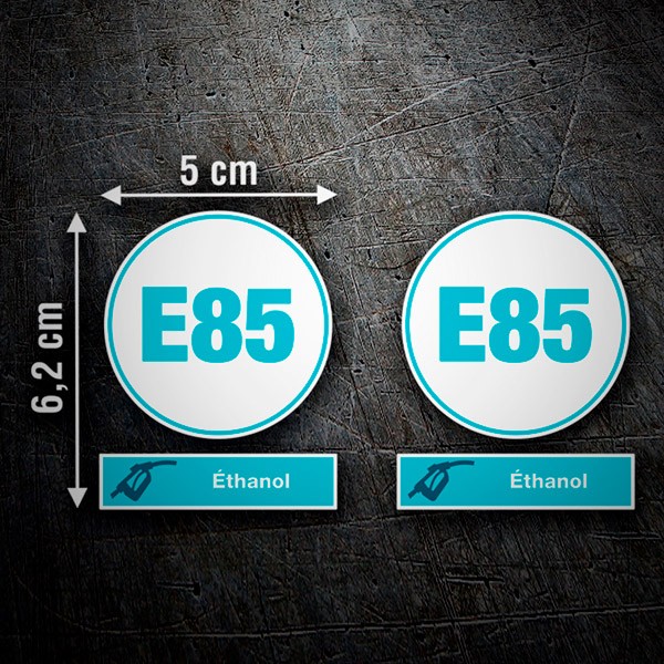 Pegatinas: Set 2X E85 Ethanol