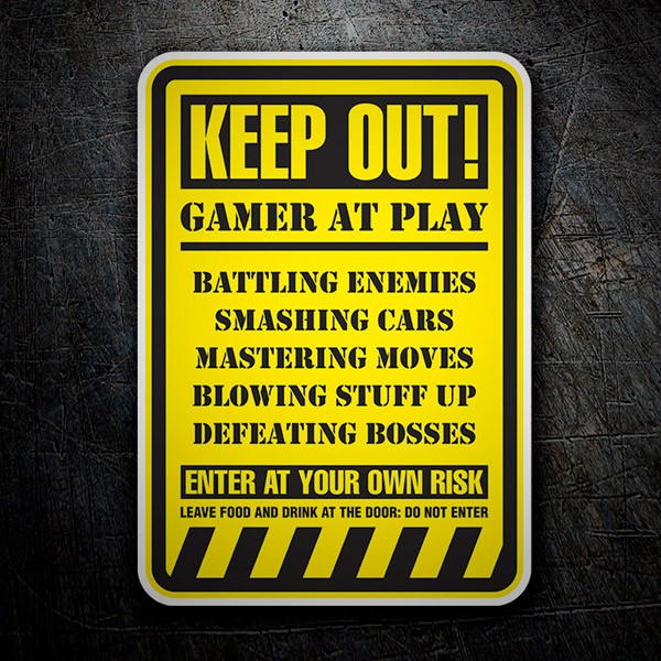 Pegatinas: Keep Out! Gamer at Play II
