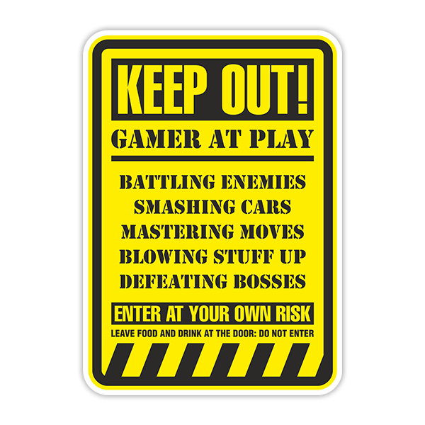 Pegatinas: Keep Out! Gamer at Play II 0