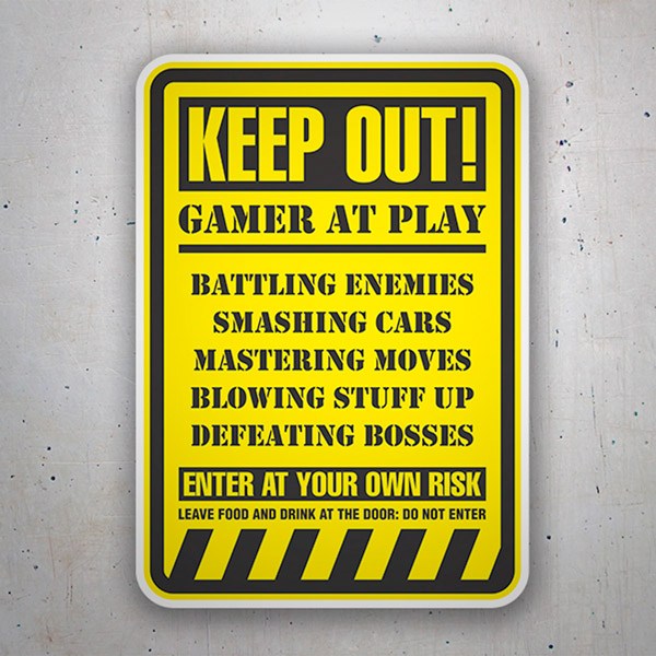 Pegatinas: Keep Out! Gamer at Play II