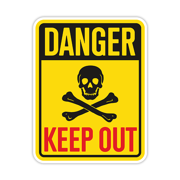 Pegatinas: Danger Keep Out II