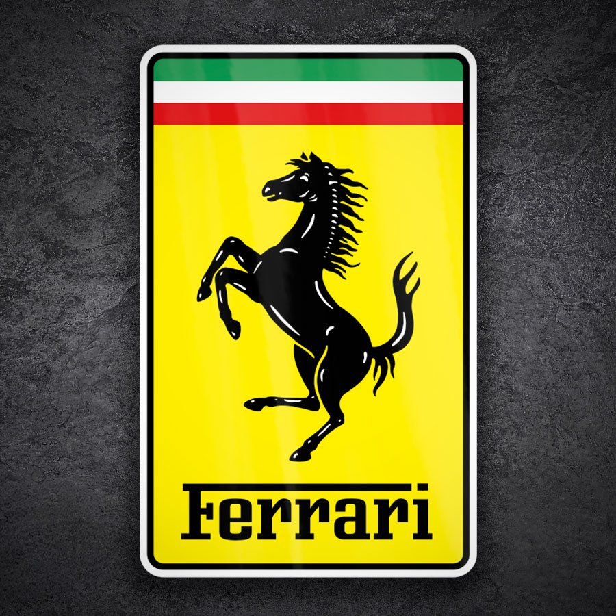 Pegatinas: Cavallino Rampante con Logo Ferrari
