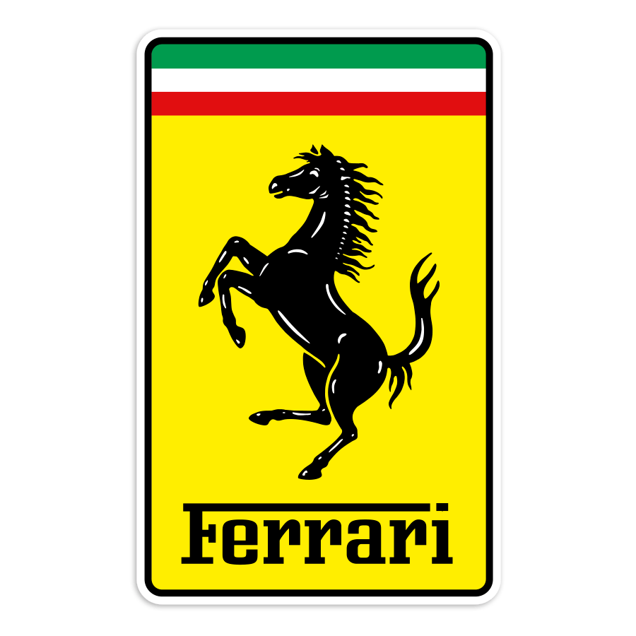 Pegatinas: Cavallino Rampante con Logo Ferrari