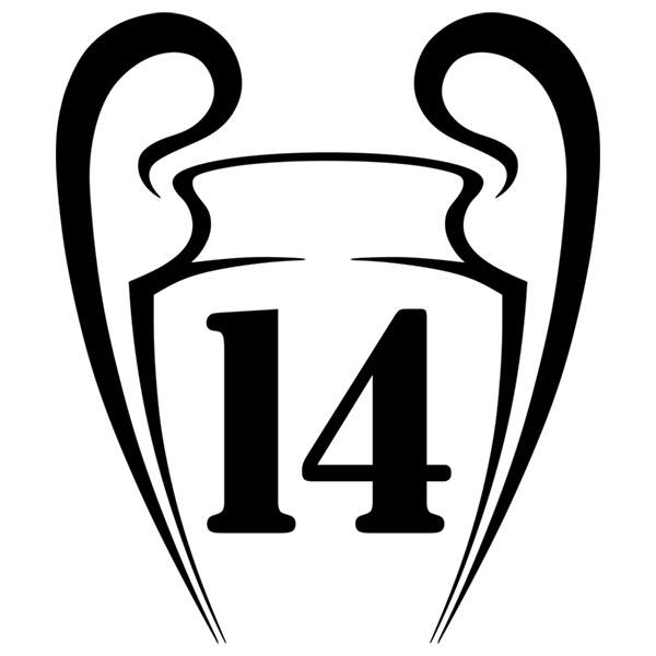 Pegatinas: Real Madrid 14 Champions League