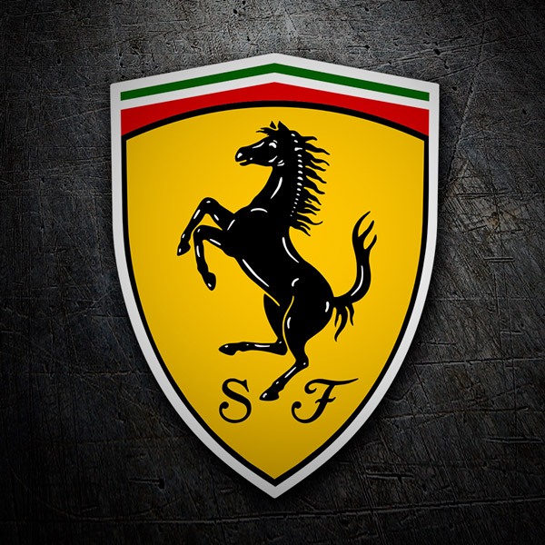 Pegatinas: Logo Ferrari en Colores Vibrantes