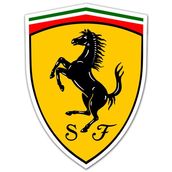Pegatinas: Logo Ferrari en Colores Vibrantes