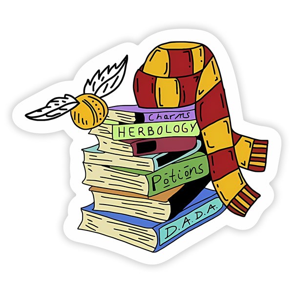 Pegatinas: Libros de Hogwarts