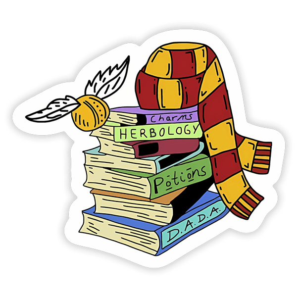 Pegatinas: Libros de Hogwarts