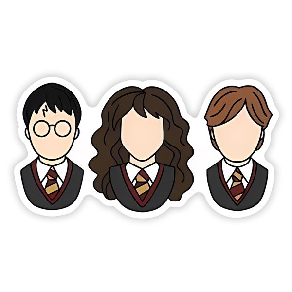 Pegatinas: Harry, Hermione y Ron