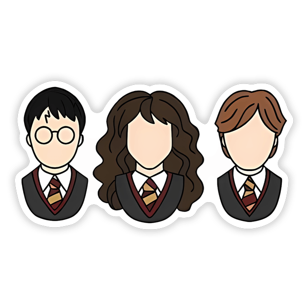 Pegatinas: Harry, Hermione y Ron