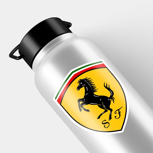 Pegatinas: Logo Ferrari en Colores Vibrantes