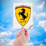Pegatinas: Logo Ferrari en Colores Vibrantes 5