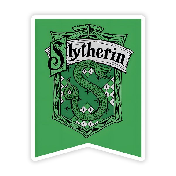 Pegatinas: Emblema Slytherin en Escudo Triangular