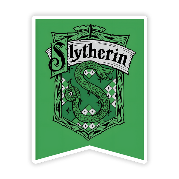Pegatinas: Emblema Slytherin en Escudo Triangular