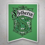 Pegatinas: Emblema Slytherin en Escudo Triangular 3