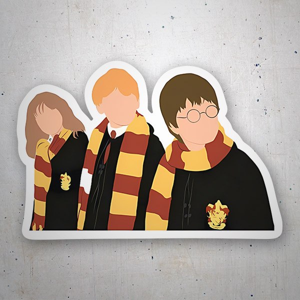 Pegatinas: Harry, Hermione y Ron en Hogwarts