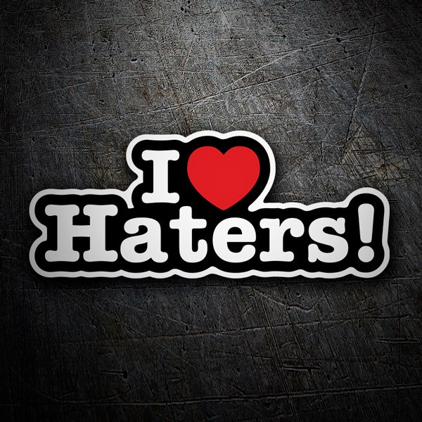 Pegatinas: I love Haters