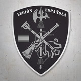 Pegatinas: Escudo Legión Española blanco y negro  3