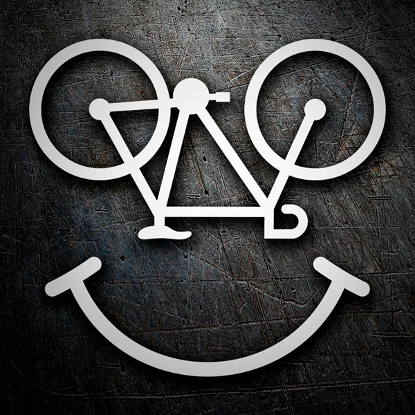 Pegatinas: Sonrisa ciclista