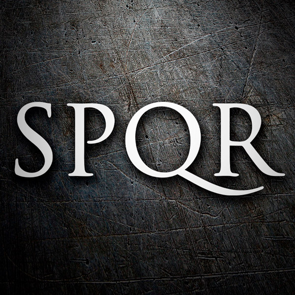 Pegatinas: SPQR senado y pueblo de Roma