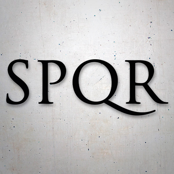 Pegatinas: SPQR senado y pueblo de Roma