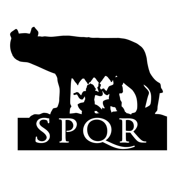 Pegatinas: SPQR Loba, Rómulo y Remo