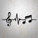 Pegatinas: Cardio Notas Musicales 2
