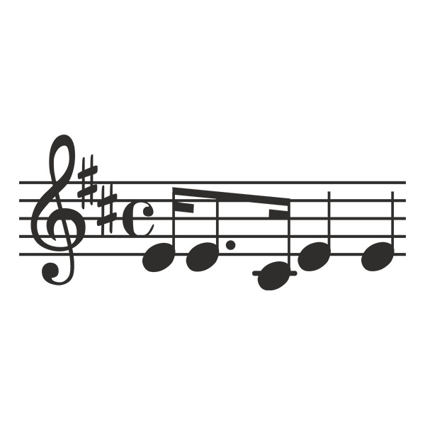 Pegatinas: Partitura Varias Notas