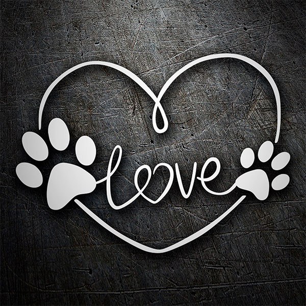 Pegatinas: Amor perruno - LOVE