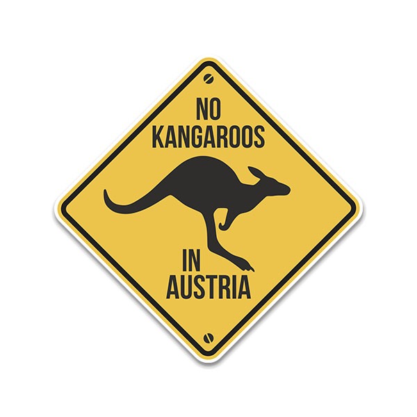 Pegatinas: No kangaroos in austria