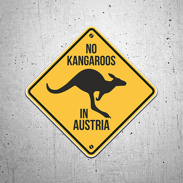 Pegatinas: No kangaroos in austria