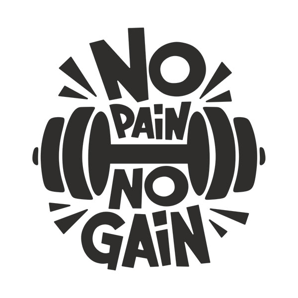 Pegatinas: No pain no gain