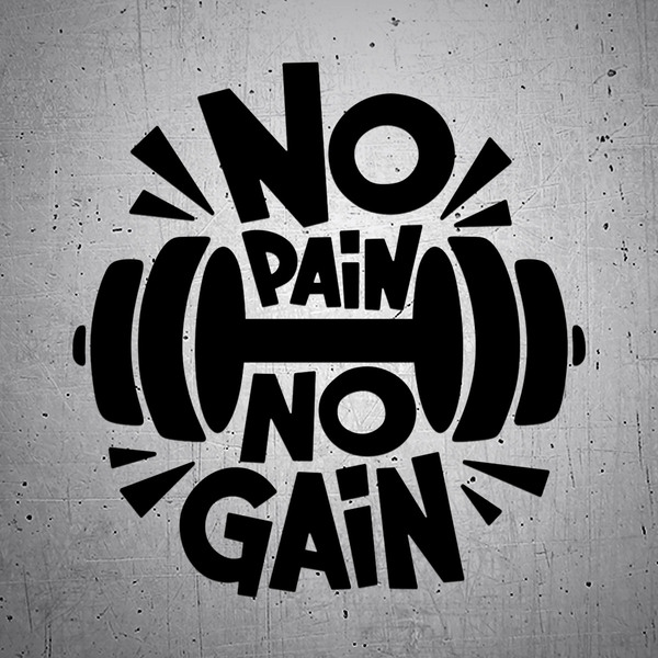 Pegatinas: No pain no gain