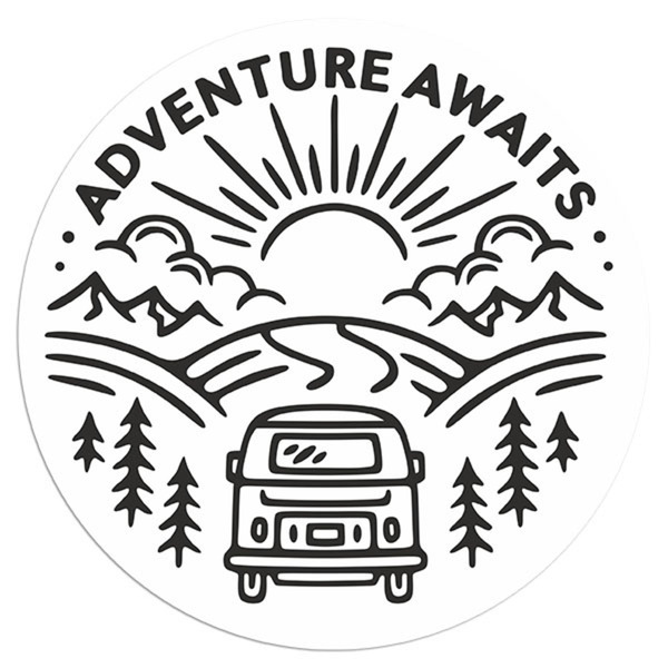 Pegatinas: Adventure Awaits Travel
