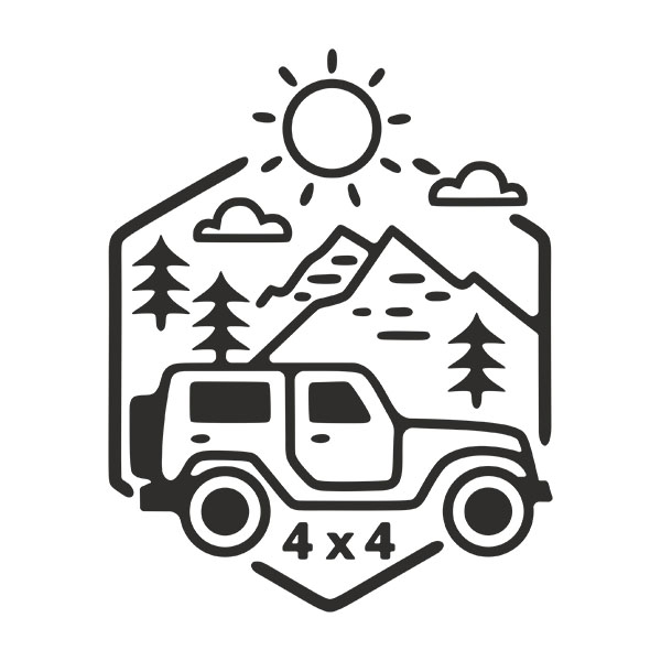 Pegatinas: Jeep 4x4