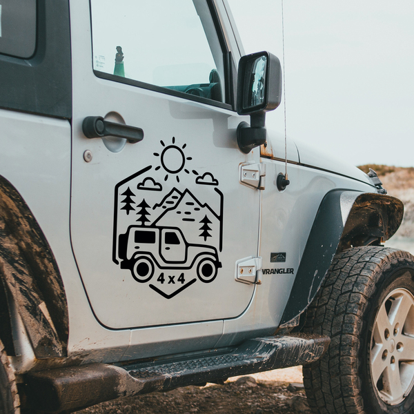 Pegatinas: Jeep 4x4