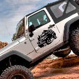Pegatinas: Aventura en Jeep 4x4 2
